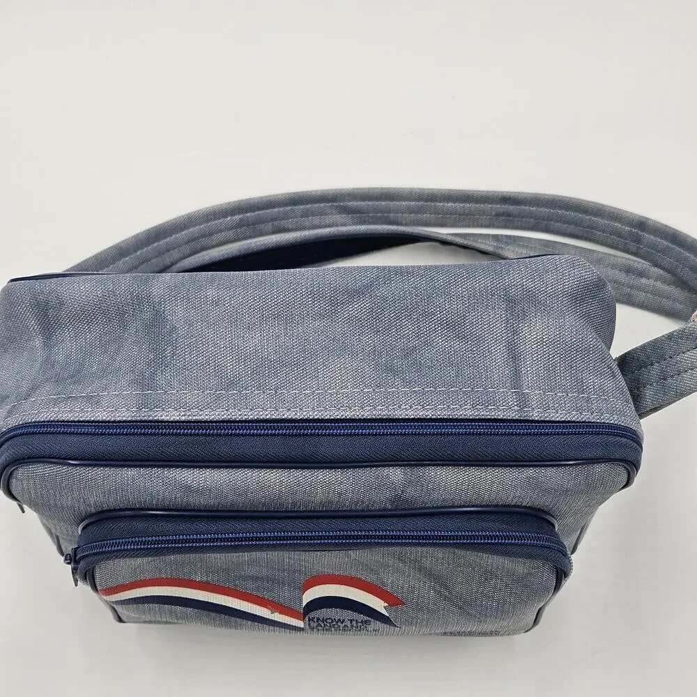 Vintage 70s Kodak Promotional Shoulder Camera Travel Tote Bag Retro Denim Look